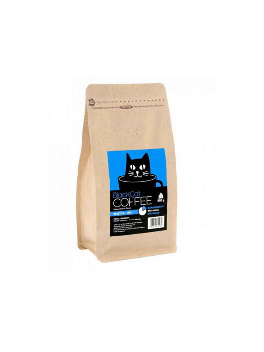 Coffee BLACK CAT BRAZYLIA-INDIA 80/20 500g