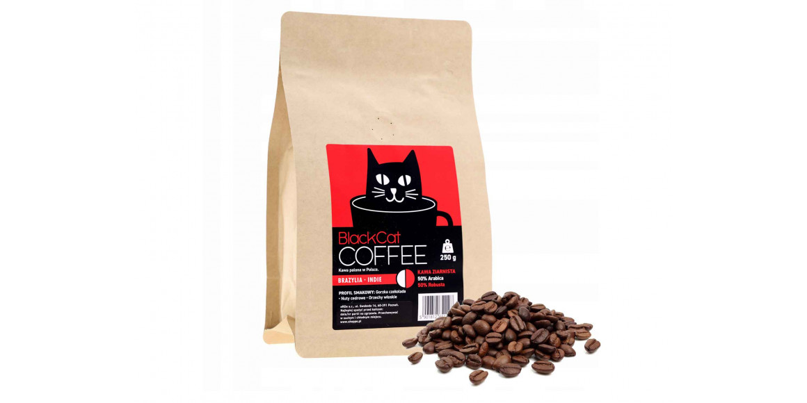 Coffee BLACK CAT BRAZYLIA-INDIA 50/50 250g