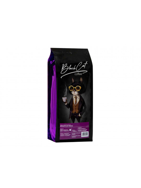 Coffee beans BLACK CAT BRAZYLIA-INDIA 80/20 1000g