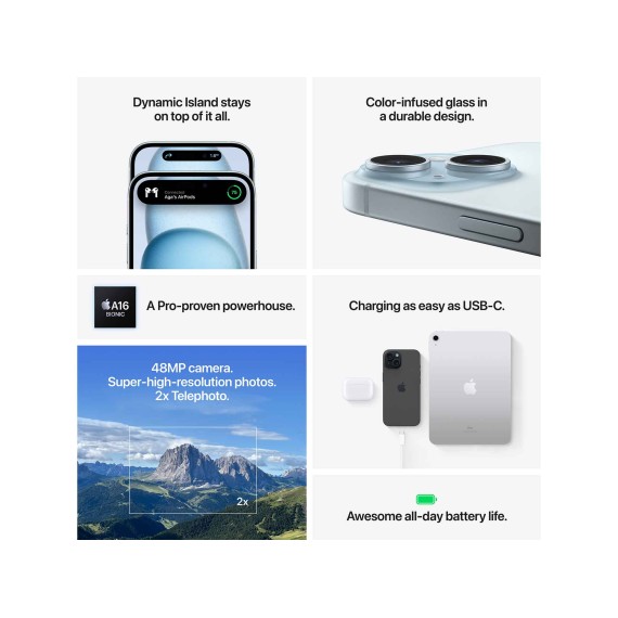 Smart phone APPLE IPHONE 15 128GB (PINK) (MTP13HX/A)