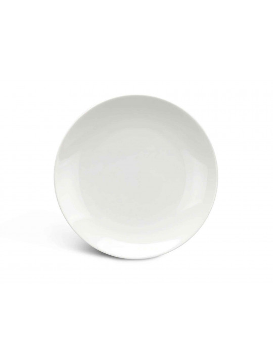 Plate MINH LONG 582680000 FLAT ROUND DAISY LYS IVORY WHITE 26CM 