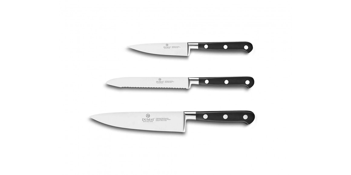Knives and accessories SABATIER 804380 IDEAL PREPA SET 3PC 10CM/13CM/15CM 