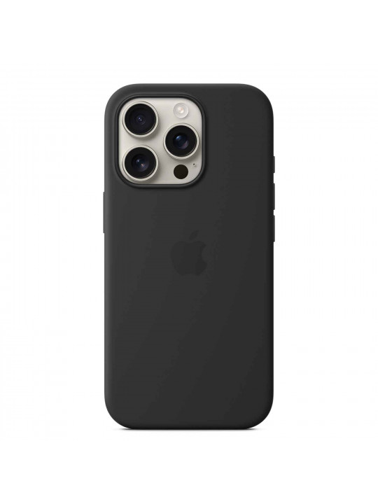 Cover for smartphone APPLE iPhone 16 Pro Silicone Case With MagSafe (Black) (MYYJ3ZM/A)