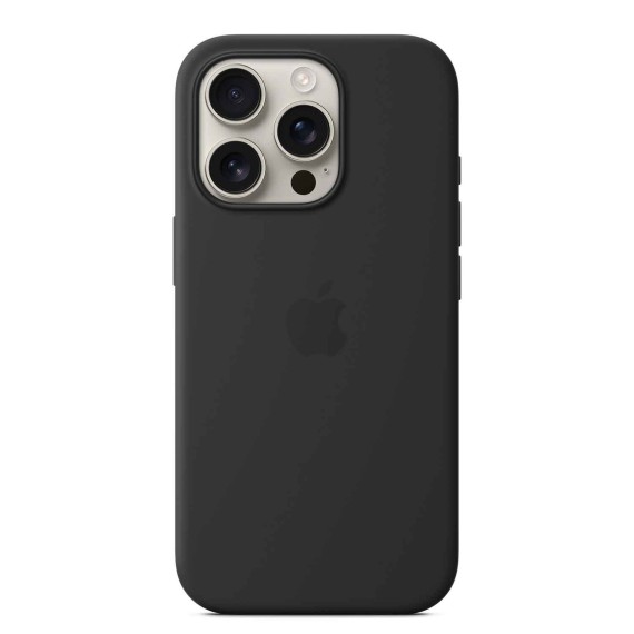 Cover for smartphone APPLE iPhone 16 Pro Silicone Case With MagSafe (Black) (MYYJ3ZM/A)