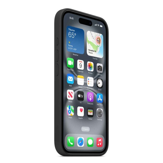 Հեռախոսի պատյան APPLE iPhone 16 Silicone Case With MagSafe (Black) (MYY13ZM/A)