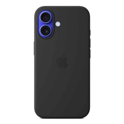 Cover for smartphone APPLE iPhone 16 Silicone Case With MagSafe (Black) (MYY13ZM/A)