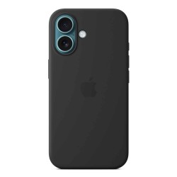 Cover for smartphone APPLE iPhone 16 Silicone Case With MagSafe (Black) (MYY13ZM/A)