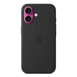 Cover for smartphone APPLE iPhone 16 Silicone Case With MagSafe (Black) (MYY13ZM/A)