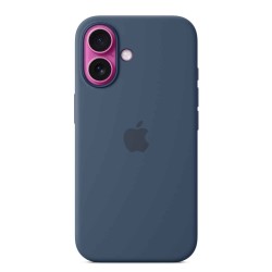 Cover for smartphone APPLE iPhone 16 Silicone Case With MagSafe (Denim) (MYY23ZM/A)