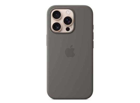 Cover for smartphone APPLE iPhone 16 Pro Silicone Case With MagSafe (Stone Gray) (MYYL3ZM/A)