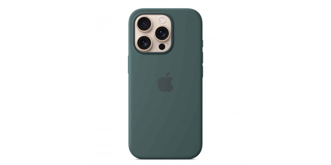 Cover for smartphone APPLE iPhone 16 Pro Silicone Case With MagSafe (Lake Green) (MYYR3ZM/A)