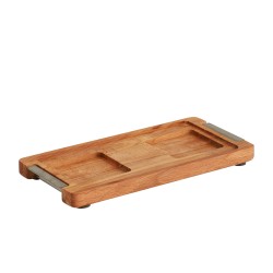 Մթերքի տարաներ LIMON 224159 SNACK SERVING 2 SECTION W/WOODEN BASE (908510) 