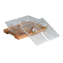 Մթերքի տարաներ LIMON 224759 SNACK SERVING 2 SECTION W/WOODEN BASE (908541) 