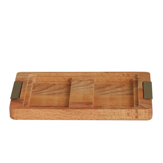 Մթերքի տարաներ LIMON 224759 SNACK SERVING 2 SECTION W/WOODEN BASE (908541) 