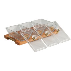 Մթերքի տարաներ LIMON 224859 SNACK SERVING 3 SECTION W/WOODEN BASE (908534) 