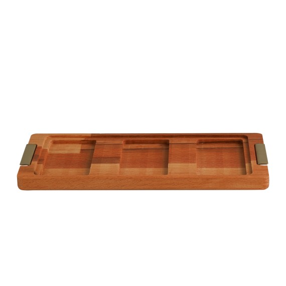 Մթերքի տարաներ LIMON 224859 SNACK SERVING 3 SECTION W/WOODEN BASE (908534) 