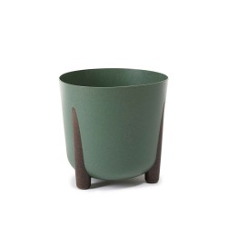 Flower pot LAMELA LA247-42 FRIDA ROUND ECO WOOD 340 FOREST GREEN 