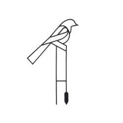 Holder LAMELA LA621-04 PLANT SUPPORT SET 2PC BIRD 