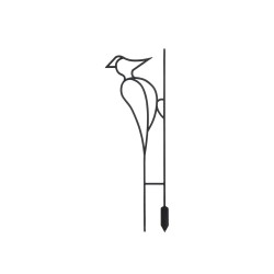 Holder LAMELA LA621-04 PLANT SUPPORT SET 2PC BIRD 