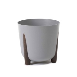 Flower pot LAMELA LA247-27 FRIDA ROUND ECO WOOD 340 GRAY 