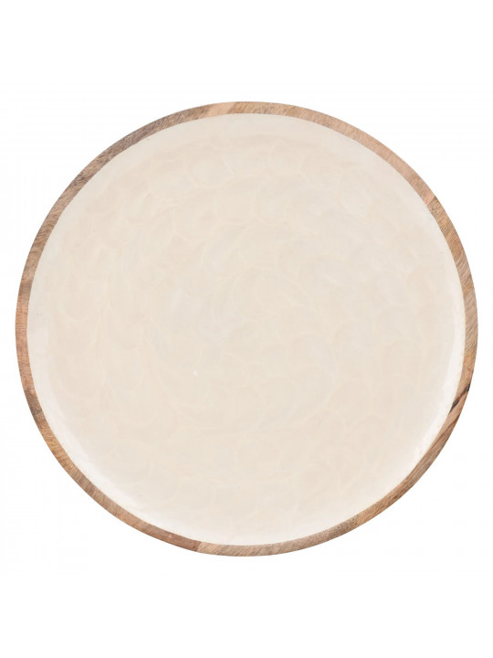 Plate KOOPMAN A54413530 MANGO WOOD 30CM NATURAL (257046)