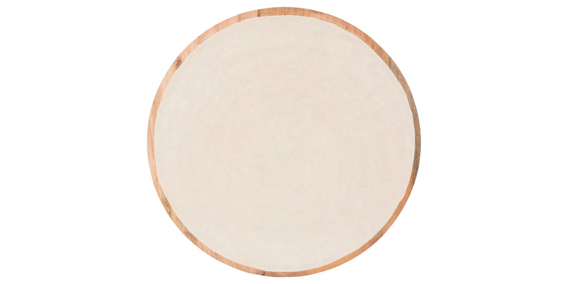 Plate KOOPMAN A54413540 MANGO WOOD 38CM NATURAL (257138)