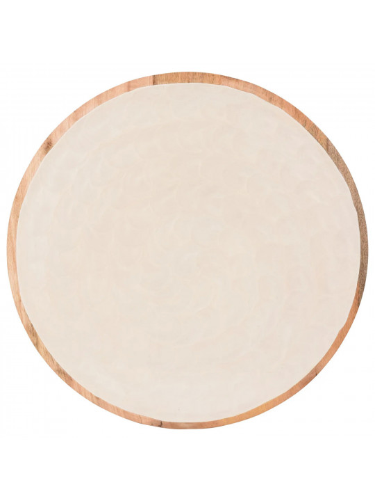 Plate KOOPMAN A54413540 MANGO WOOD 38CM NATURAL (257138)