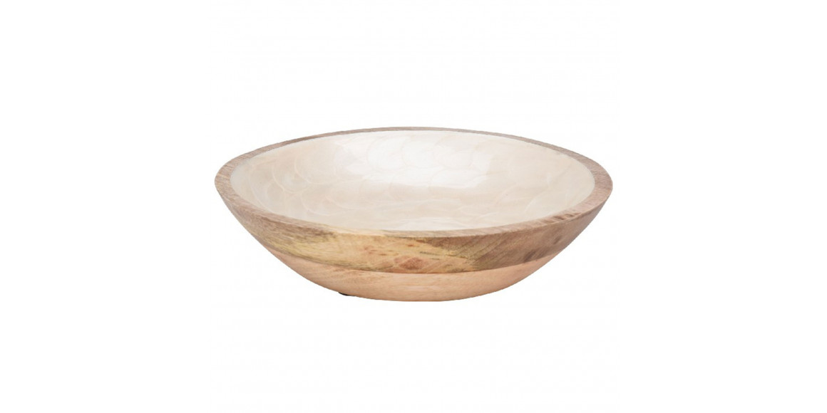 Bowl KOOPMAN A54413570 BOWL MANGO WOOD 23CM NATURAL (257305)