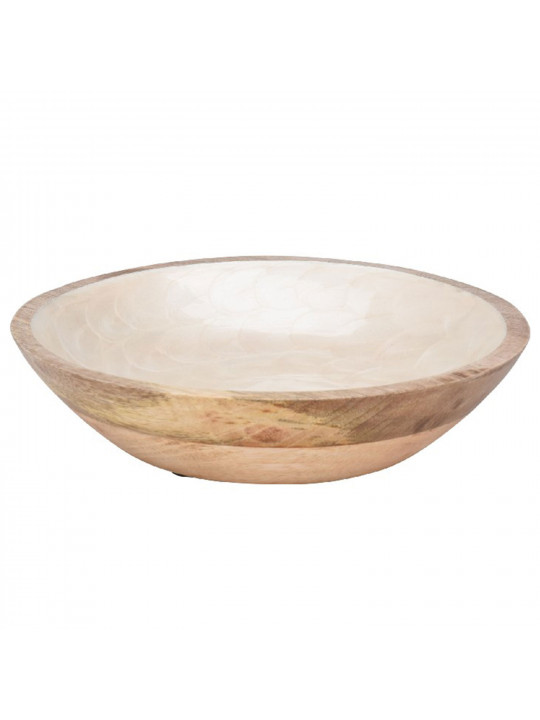 Bowl KOOPMAN A54413570 BOWL MANGO WOOD 23CM NATURAL (257305)