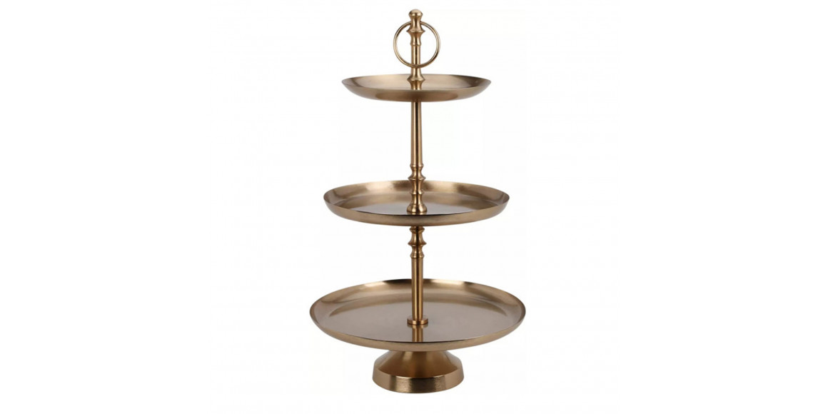 Cake stand KOOPMAN A67101530 3 LAYERS 30X50CM GOLD (121286)