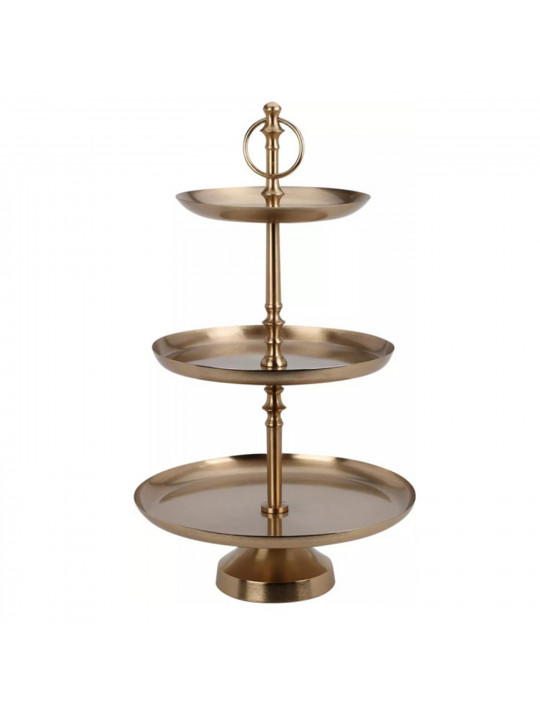 Cake stand KOOPMAN A67101530 3 LAYERS 30X50CM GOLD (121286)