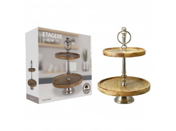 Թխվածքի ափսե KOOPMAN A76000100 CAKE STAND 36CM WOOD (123624)