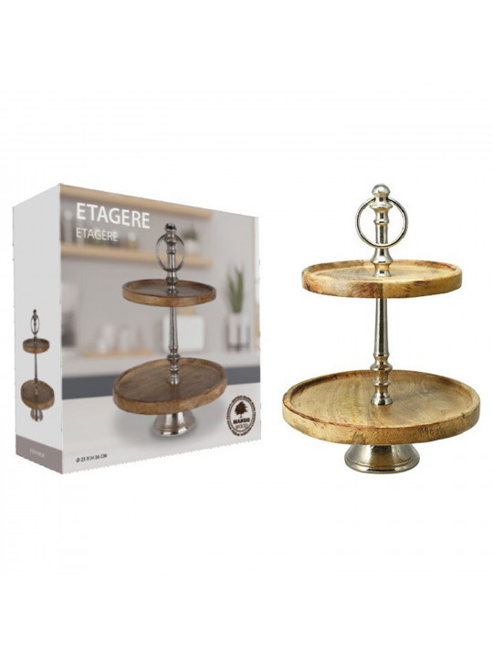 Թխվածքի ափսե KOOPMAN A76000100 CAKE STAND 36CM WOOD (123624)