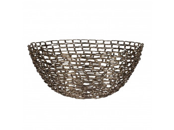 Fruit basket KOOPMAN A93000510 METAL GOLD (188708)