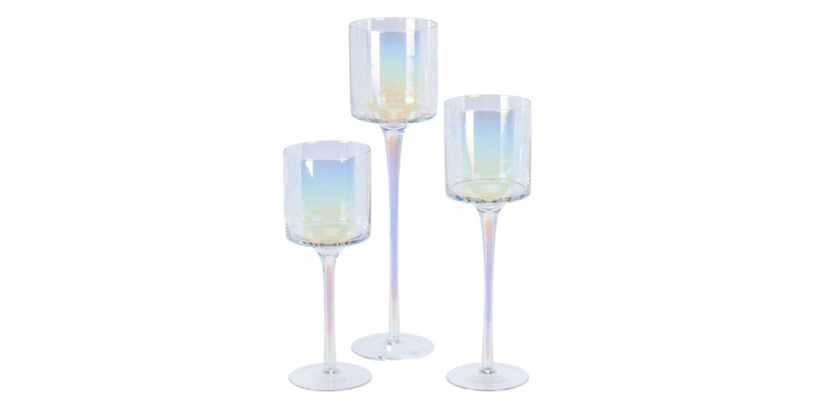 Подсвечник KOOPMAN CANDLE HOLDER SET 3PCS LUSTER (CD1200040)