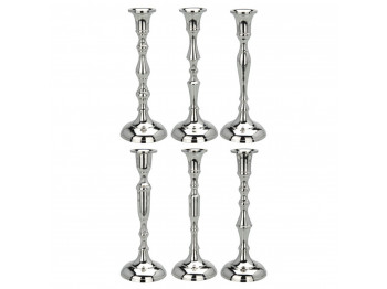 Подсвечник KOOPMAN CANDLE HOLDER SILVER 20CM 6ASS (902338) (A04770080)