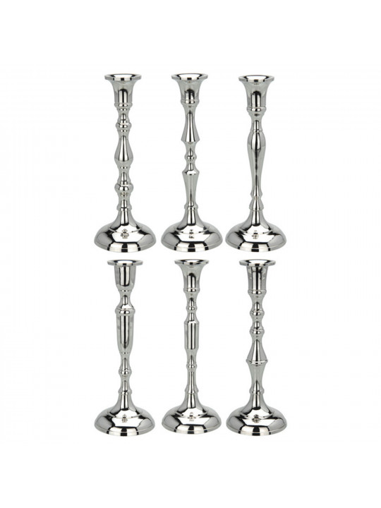 Подсвечник KOOPMAN CANDLE HOLDER SILVER 20CM 6ASS (902338) (A04770080)