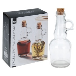 Jar KOOPMAN CD1002690 OIL VINEGAR SET GLASS CORK (846809)