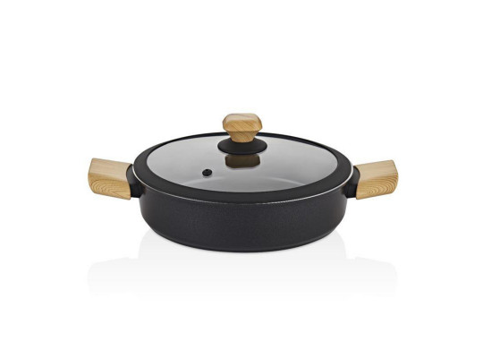 Casserols FALEZ ARS3007 AURIS CRYSTAL WOOD HANDLE 22CM SAUCEPAN 