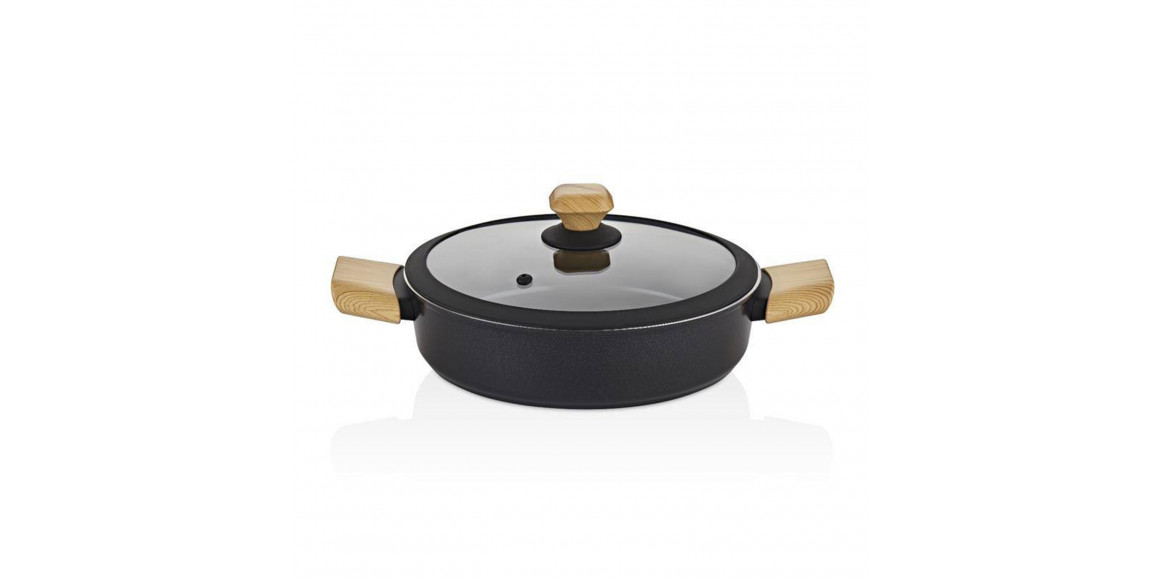 Casserols FALEZ ARS3008 AURIS CRYSTAL WOOD HANDLE 24CM SAUCEPAN 