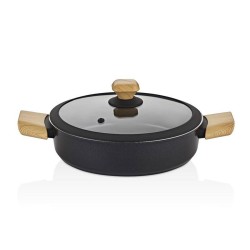 Casserols FALEZ ARS3008 AURIS CRYSTAL WOOD HANDLE 24CM SAUCEPAN 