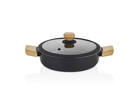 Կաթսաներ FALEZ ARS3008 AURIS CRYSTAL WOOD HANDLE 24CM SAUCEPAN 