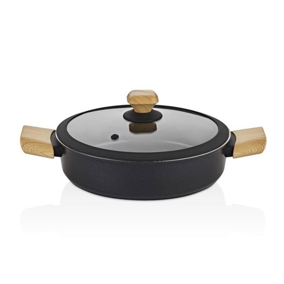 Кастрюли FALEZ ARS3010 AURIS CRYSTAL WOOD HANDLE 28CM SAUCEPAN 