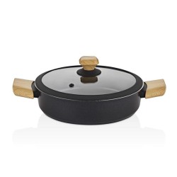 Casserols FALEZ ARS3011 AURIS CRYSTAL WOOD HANDLE 30CM SAUCEPAN 
