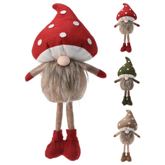 Ամանորյա դեկորատիվ առարկաներ KOOPMAN GNOME MUSHROOM 53CM 3ASS (239523) (CAA939480)