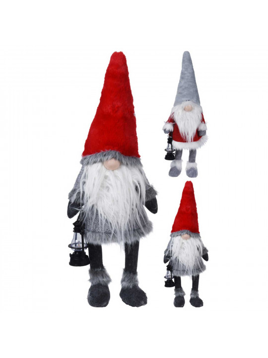 N/y decorate objects KOOPMAN GNOME WITH LED NOSE 51CM 2ASS (230752) (CAA727040)