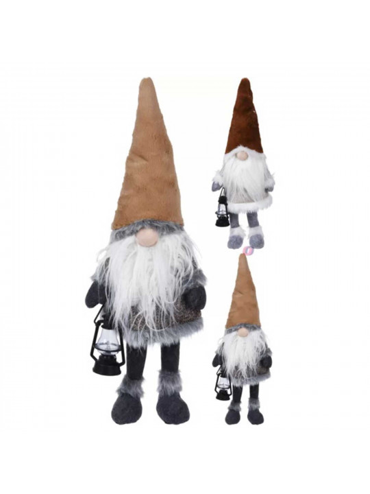 Ամանորյա դեկորատիվ առարկաներ KOOPMAN GNOME WITH LED NOSE 51CM 2ASS (230790) (CAA727060)