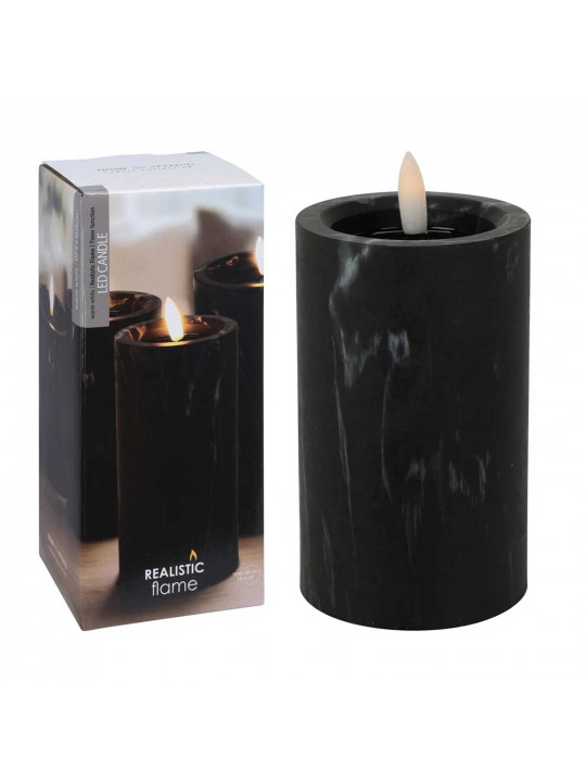 N/y decorate objects KOOPMAN LED CANDLE 75X125MM BLACK (739771) (AX5435720)