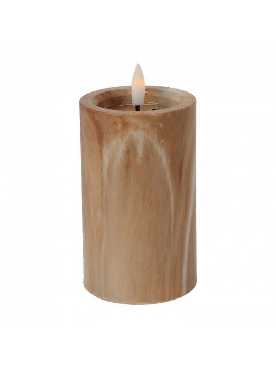 Ամանորյա դեկորատիվ առարկաներ KOOPMAN LED CANDLE 75X125MM BROWN (771467) (AX5435920)