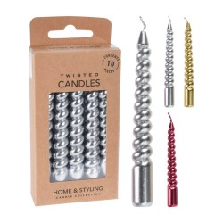 N/y decorate objects KOOPMAN MINI TWISTED CANDLES 10CM SET (S37700230)